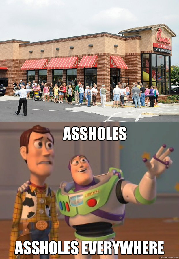 Assholes Assholes everywhere  woody and buzz