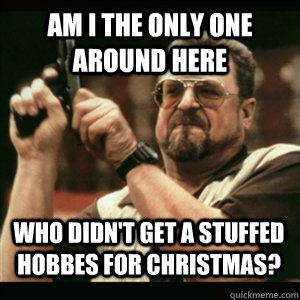 Am i the only one around here Who didn't get a stuffed Hobbes for Christmas? - Am i the only one around here Who didn't get a stuffed Hobbes for Christmas?  Misc
