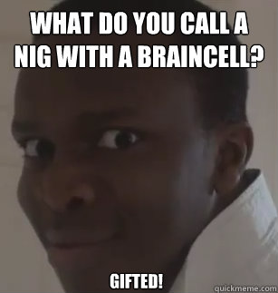 What do you call a nig with a braincell? gifted!  KSIolajidebt