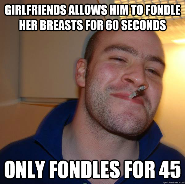 Girlfriends allows him to fondle her breasts for 60 seconds Only Fondles for 45 - Girlfriends allows him to fondle her breasts for 60 seconds Only Fondles for 45  Misc