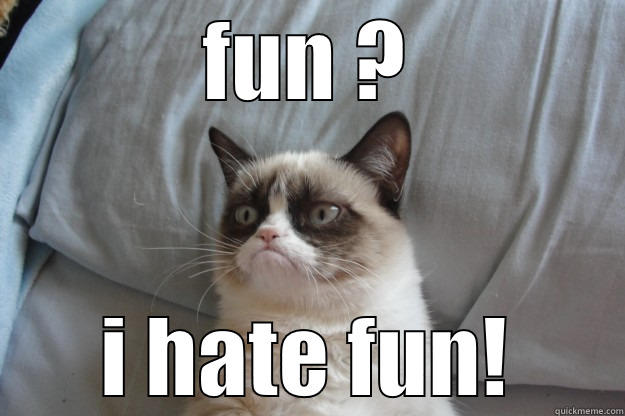 what did i doto deserve this - FUN ? I HATE FUN! Grumpy Cat