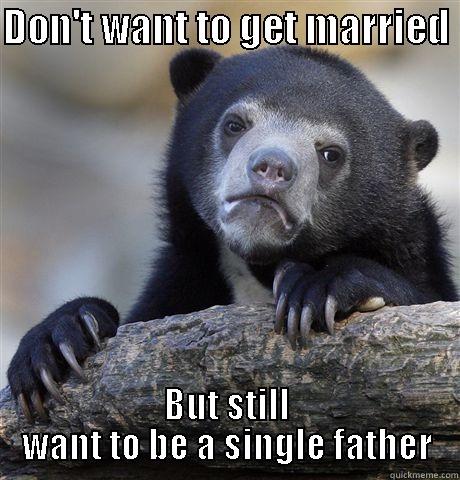 DON'T WANT TO GET MARRIED  BUT STILL WANT TO BE A SINGLE FATHER Confession Bear