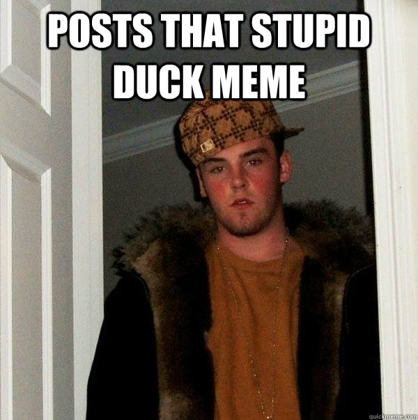 Posts that stupid duck meme   Scumbag Steve