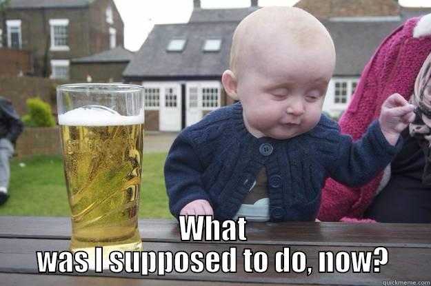  WHAT WAS I SUPPOSED TO DO, NOW? drunk baby