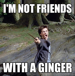 I'm not Friends With a ginger  Pissed off Harry