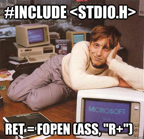 #include <stdio.h> ret = fopen (ass, 