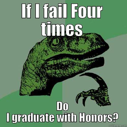 IF I FAIL FOUR TIMES DO I GRADUATE WITH HONORS? Philosoraptor