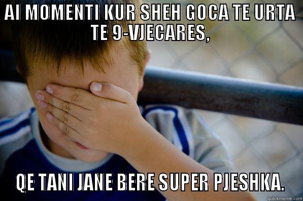 AI MOMENTI KUR SHEH GOCA TE URTA TE 9-VJECARES, QE TANI JANE BERE SUPER PJESHKA. Confession kid