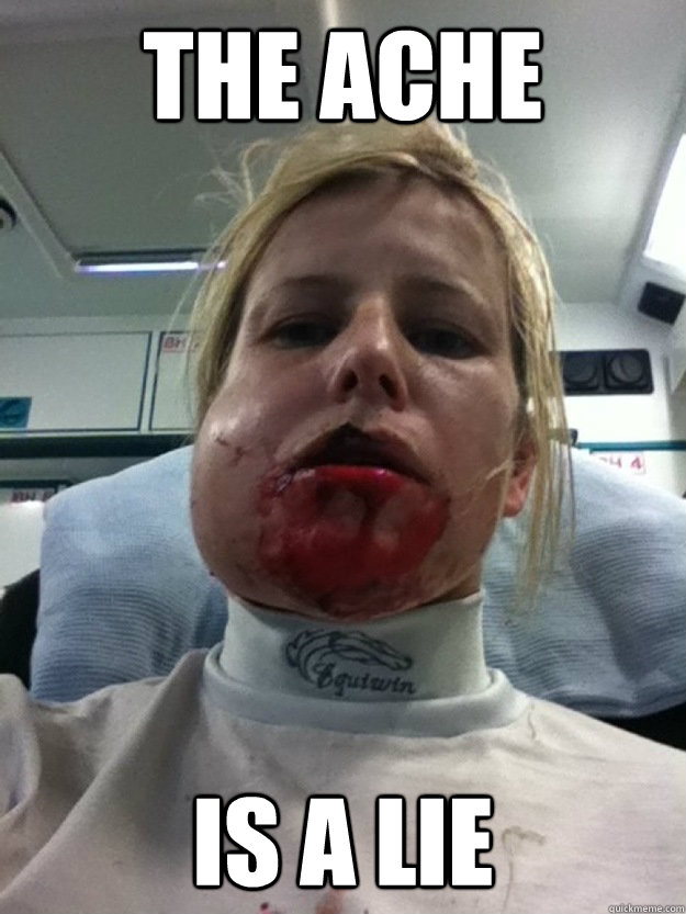 The Ache is a lie  cathy gannon jaw