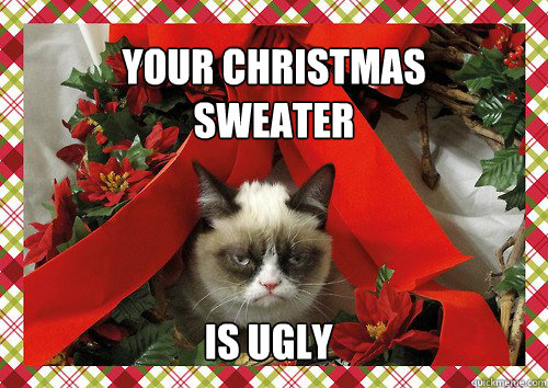 Grumpy cat shop ugly christmas sweater