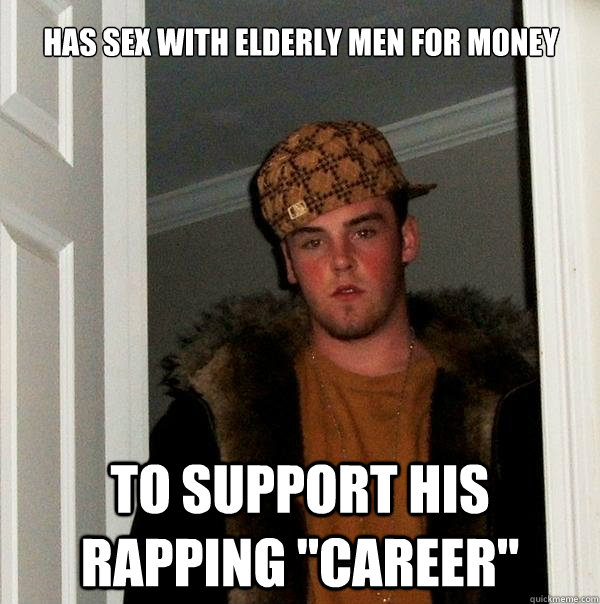 has sex With elderly men for money to support his rapping 