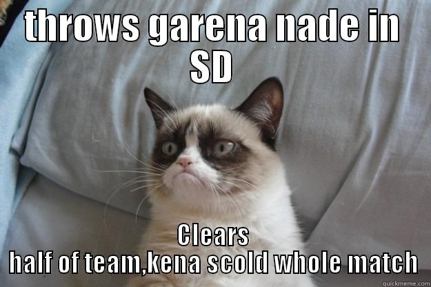 THROWS GARENA NADE IN SD CLEARS HALF OF TEAM,KENA SCOLD WHOLE MATCH Grumpy Cat