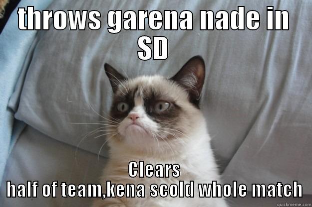 garena nade - THROWS GARENA NADE IN SD CLEARS HALF OF TEAM,KENA SCOLD WHOLE MATCH Grumpy Cat