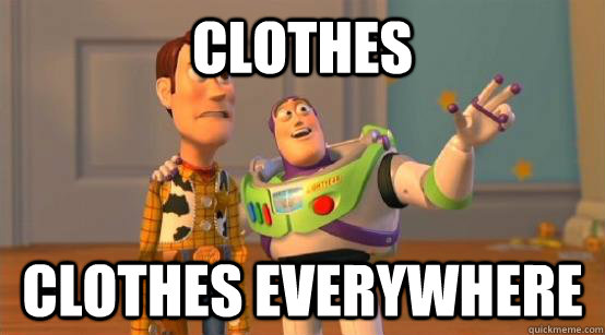Clothes Clothes everywhere - Clothes Clothes everywhere  Buzz Glitter