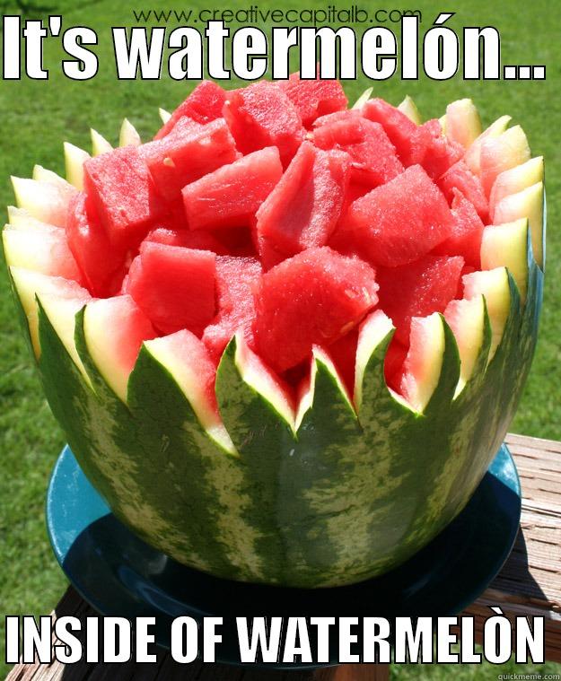 It's watermelón... INSIDE OF WATERMELÒN - IT'S WATERMELÓN...   INSIDE OF WATERMELÒN Misc