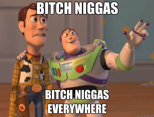 bitch niggas bitch niggas
everywhere  Toy Story