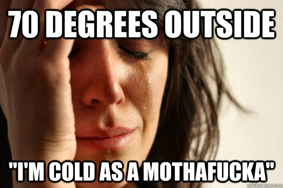 70 degrees outside 