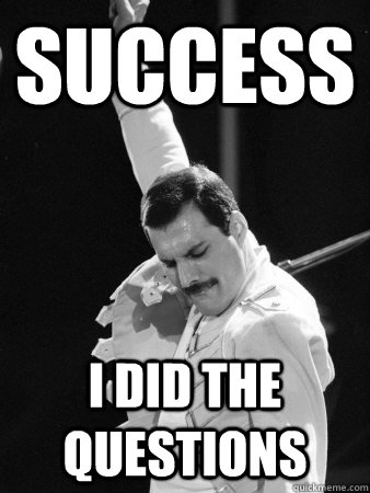 Success I did the questions  Freddie Mercury