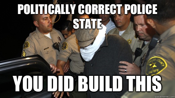 Politically Correct Police State You Did Build This  Defend the Constitution
