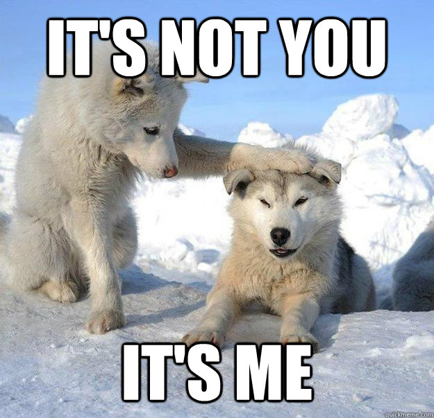 It's not you It's me   Caring Husky