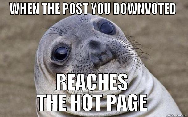 WHEN THE POST YOU DOWNVOTED REACHES THE HOT PAGE Misc