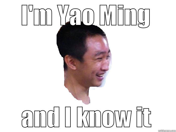 I'M YAO MING AND I KNOW IT Misc
