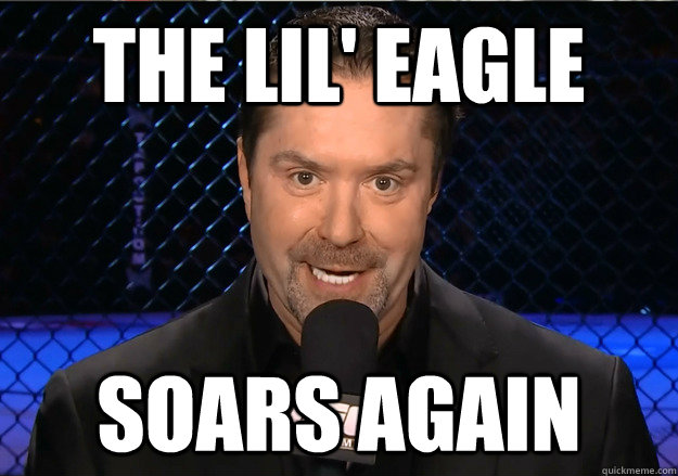 THE LIL' EAGLE SOARS AGAIN  Mike Goldberg