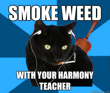 smoke weed with your harmony teacher  