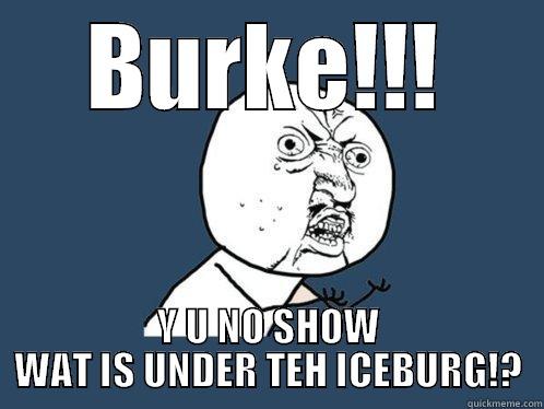 BURKE!!! Y U NO SHOW WAT IS UNDER TEH ICEBURG!? Y U No