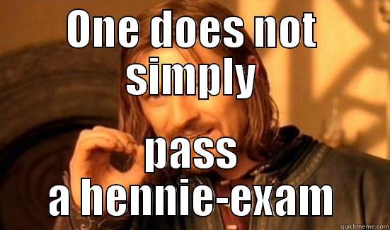 ONE DOES NOT SIMPLY PASS A HENNIE-EXAM Boromir