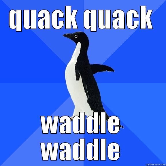 QUACK QUACK WADDLE WADDLE Socially Awkward Penguin