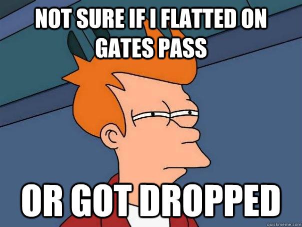 Not sure if I Flatted On Gates Pass Or Got dropped  Futurama Fry