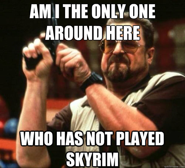 AM I THE ONLY ONE AROUND HERE WHO HAS NOT PLAYED SKYRIM - AM I THE ONLY ONE AROUND HERE WHO HAS NOT PLAYED SKYRIM  AM I THE ONLY ONE AROUND HERE...