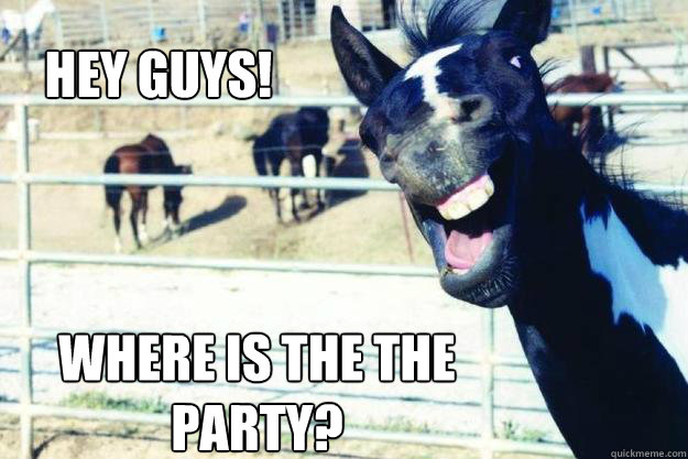 Hey Guys! Where is the the party?  