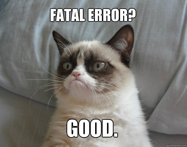 FATAL ERROR? GOOD. - FATAL ERROR? GOOD.  Grumpy Cat Lebowski Shabbos