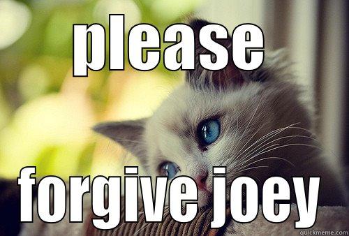 PLEASE FORGIVE JOEY First World Problems Cat