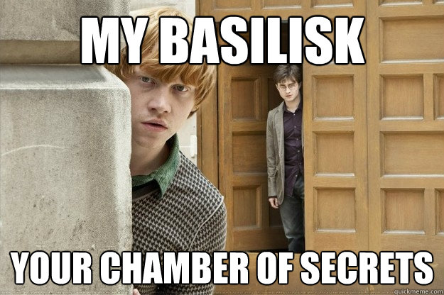 my basilisk your chamber of secrets - my basilisk your chamber of secrets  harry potter soon meme
