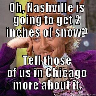 OH, NASHVILLE IS GOING TO GET 2 INCHES OF SNOW? TELL THOSE OF US IN CHICAGO MORE ABOUT IT. Condescending Wonka