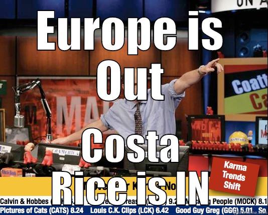 EUROPE IS OUT COSTA RICE IS IN Mad Karma with Jim Cramer