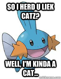 So i herd u liek catz? Well, I'm kinda a cat... - So i herd u liek catz? Well, I'm kinda a cat...  Mudkip FTW