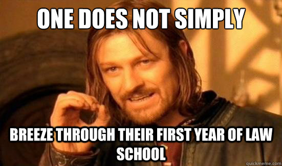 One Does Not Simply breeze through their first year of law school - One Does Not Simply breeze through their first year of law school  Boromir
