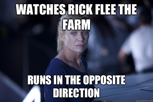 WATCHES RICK FLEE THE FARM RUNS IN THE OPPOSITE DIRECTION  Scumbag Andrea