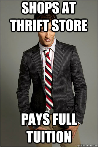Shops at thrift store pays full tuition  Hamilton Hypocrite