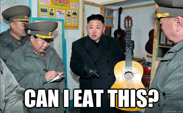 Can I Eat This?  Hungry Kim Jong Un
