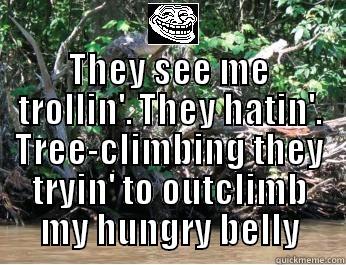  THEY SEE ME TROLLIN'. THEY HATIN'. TREE-CLIMBING THEY TRYIN' TO OUTCLIMB MY HUNGRY BELLY Misc
