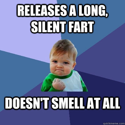 Releases a long, silent fart  doesn't smell at all - Releases a long, silent fart  doesn't smell at all  Success Kid