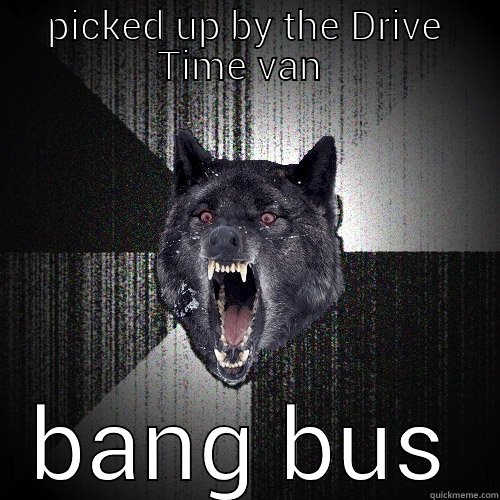 PICKED UP BY THE DRIVE TIME VAN  BANG BUS Insanity Wolf