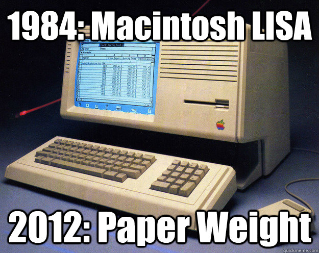 1984: Macintosh LISA 2012: Paper Weight - 1984: Macintosh LISA 2012: Paper Weight  trolling apple lisa