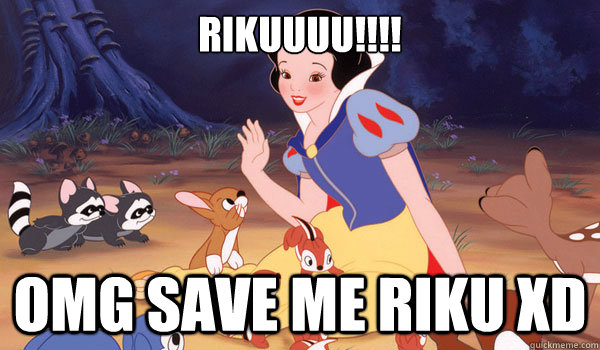 RIKUUUU!!!! OMG save me riku XD - RIKUUUU!!!! OMG save me riku XD  Disney Princess Problems