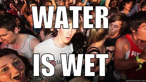 WATER IS WET Sudden Clarity Clarence